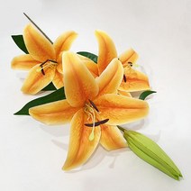 soooooo몰_백합조화 옐로우 꽃장식 부쉬 조화 인테리어 인조_더수sSHOP