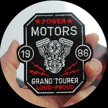다이찌몰 MOTORS1986 자수 빈티지 와펜 패치 열접착 뱃지 옷 가방 DIY용