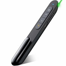 DinoFire 블루투스 그린 라이트 USB 충전식 프리젠테이션 원격 파워파인트 클리커 RF 2.4 GHz 듀얼 모드 무선 프레젠터 슬라이드 어드밴서 하이퍼링크 맥/키노트/PC/P