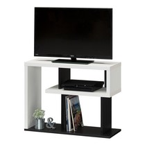 시라이 산업 텔레비전 대 약 폭 80 깊이 30 높이 61 cm 32 형 대응 FAX 대 화이트 블랙 (VRD-6080 WH 볼데바)