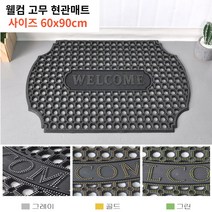 신발오염제거 흙털기 깔끔 웰컴 입구매트 학원 로비 상가바닥 화장실 교회, 60x90 골드