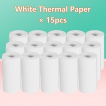 미니 휴대용 열전 사 프린터 백서 인쇄 용지 감열지 사진 포켓 57mm, 15pc White Paper_CHINA