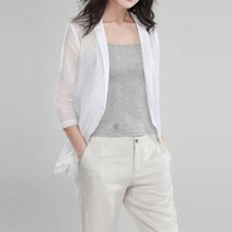 PIka여름 여성 정장 린넨 자켓 점퍼 바람막이 빅사이즈