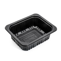 맛을담는용기 실링용기 / 줄단위 소량판매 실링용기 PC-12155 검정 - 100개 엔터팩 큐담 팩시스 호환 용기, 1개