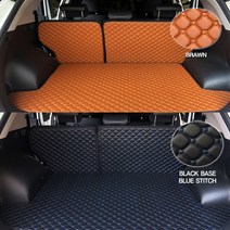 카트렁크 올뉴카니발9인승 3D 차박 적재함 트렁크매트 캠핑, 셀토스 우퍼유, 블랙원단 화이트스티치