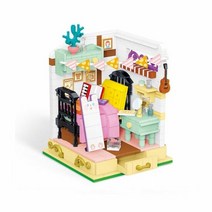 1300K 미니블럭 방꾸미기 DIY하우스 미니어처 침실 인형의집 키, 단품
