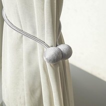 자석 타이백 유광 커튼 고정 끈 (6색) 커텐 부속품 레일 부자재 재료 시공, 화이트