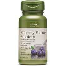 GNC 루테인 10mg 빌베리 캡슐 60정, 1개, 기본