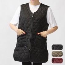 겨울 방한 누빔 생활방수 조끼 앞치마 WQA01, WQA01 버건디M