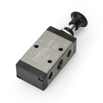 1PC 금속 3R 4R 수동 당김 푸시 솔레노이드 밸브 2 위치 3/5 방향 공압 부품 기계, 06 4R310-08