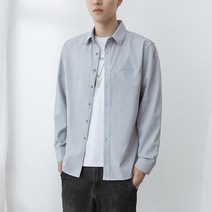 남자핑크셔츠 건달카리스마 긴 소매 트렌드 멋진 순면 코튼 와이셔츠 남성코트 상의 3944931645
