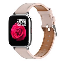 심박계 심박수 측정기 운동 New I22 Smart Watch Women Smartwatch Men Bluetooth Call Blood Pressure Oxy, 05 leather pink