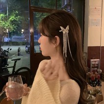 【머리핀】데이트 절대적으로 독특한 한국 스타일 슈퍼 요정 스마트 다이아몬드 상감 술 술 머리핀 성격 럭셔리 우아한 머리 장식