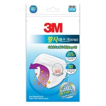 3M)이지핏 황사마스크(KF80/화이트/1매입), 단품, 상세페이지 참조