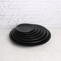 CRAART 블랙 호텔웨어 한식 접시 7size, 14인치