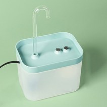 1.5L 애완 동물 고양이 물 분수 필터 전기 음소거 음료 그릇 필터에 대한 자동 마시는 디스펜서 음주기, [01] US Plug 110 V, [05] Blue cover PW
