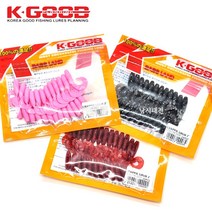 배스랜드 크래피그럽 2인치 25마리 꺽지웜 딸기향 핑크웜 C그럽 씨그럽, 005