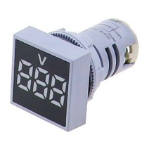 22mm 0-100a 디지털 전류계 전류 측정기전압 측정기 표시기 led 램프 사각 신호등, 백색 전압계