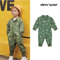 아가팡 디어베이비 가을 가격민하로잉컴피점프수트(KHAKI)_01P53750274 프린트 패턴이 포인틘 점프수트로 세련맘께 추천드려요
