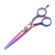 6 인치 핫 새로운 스타일 아름다운 헤어 드레서 헤어 가위 가위 절단 가위 이발 키트, 6인치, straight, violet