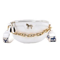 두꺼운 체인 허리 가방 겨울 플러시 패니 팩 럭셔리 여성 어깨 Crossbody 가슴 가방 브랜드 디자이너 핸드백 여성 벨트 가방 슬링백