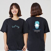 키밍 바버샵 대학생티셔츠 남자U넥반팔 그래픽티셔츠