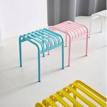 Sunshine 메탈 인테리어 스툴 발받침 낮은의자 디자이너체어, 블랙