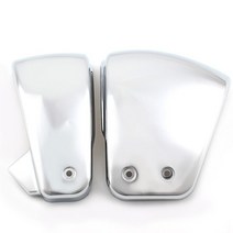 배터리 페어링 커버 오토바이 ABS 배터리 페어링 커버 사이드 프로텍터 할리 소프테일 M8 브레이크 아웃, 04 Chrome B 0831