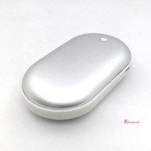 SPRa_휴대용난로 충전식 캠핑 보조배터리 전자핫팩 손난로 낚시 차박 미니 히터 usb충전 야외용ghi324, SPRa_충전식 손난로 보조배터리 HW200 실버