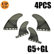 서핑 서핑 액세서리 5pcs/4pcs 핀 세트 단일 탭 M + GL UK2.1/L/GX 유리 섬유 벌집 스포츠, 05 G5GL 4pcs