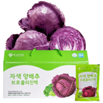 적양배추즙 양배추사과즙 위에좋은음식 국내산 저온착즙 브로콜리진액 90ml 30포, 30개입