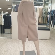 온앤온 밑단 슬릿 벨티드 핀턱 스커트 NJW3MS534