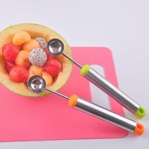 과일 플래터 조각 칼 멜론 스푼 스크림 파기 국자 수박 주방 diy 차가운 요리 가제트 슬라이서 도구 음식 커터, 주황색