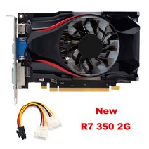 노트북외장그래픽카드 AMD 비디오 카드 R7 350 2G GDDR5 데스크탑 그래픽 (전원 케이블 포함) VGA + HDMI D, 03 Contact for others