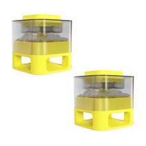 샤오고 펫 펀 피더 넌 일렉트릭 강아지 IQ 장난감, 2개, Yellow