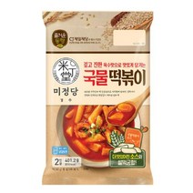 CJ더마켓 황금 레시피 밀키트 즉석 식품 홈파티 편의점 휴게소 즐거운동행미정당 국물떡볶이 튀김 매운 오뎅 국물 가래떡 로제 밀떡 치즈 401.2G, 2개