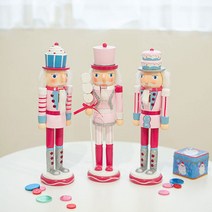 크리스마스 북유럽 풍 핑크 호두까기인형 38Cm 3종 장식 인테리어 소품, B