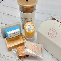 퍼니맨 SCUP 컵홀더(원형) 번짐없이 빨리마르는 속건 스탬프 카페 도장 커피 주문제작 로고 의류 봉투 쇼핑백, 속건검정잉크, (S045) 원형 컵홀더 스탬프(43)-바이올렛케이스