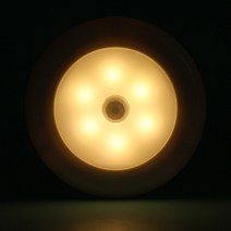 밝은집 동작감지 접착식 화이트원형 LED 센서등(웜색), 상세페이지 참조, 상세페이지 참조