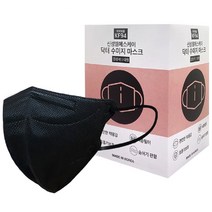 국산 KF94 새부리 가성비 마스크 낱개포장 방역 미세먼지 분진 황사 숨쉬기 편한 검정색 대형 50매