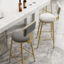 바체어 높은의자 아일랜드 홈바 골드 카페 바 의자 식탁 테이블 바텐 스탠딩 키높이 체어, 핑크 65CM PU소재