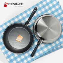알텐바흐 통5중 스텐 인덕션 프라이팬 30cm, 1개, 강화유리 뚜껑 30cm