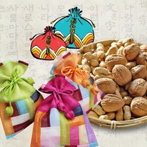 정월대보름 땅콩 호두 모시 복주머니 부럼깨기 회사 급식 복지관 학교 단체 판촉물, 사각모시복주머니 땅콩 100g+호두4알, 1개