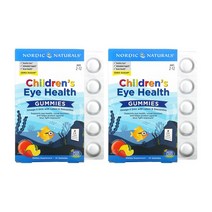 노르딕내추럴스 칠드런 아이 헬스 30정 2병 구미젤리 딸기레모네이드맛 EPA DHA 루테인 제아잔틴 만2세부터12세