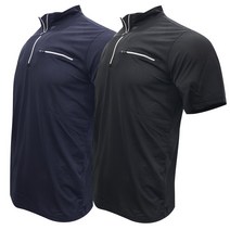 바이에이직 남성용 등산 냉감 아웃도어 기능성 쿨맥스 반팔집업 흡습속건 티셔츠