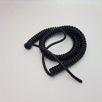 협성 스프링 코드선 VCTF 0.5SQ x 3C 2.5m 검정색 케이블말린길이 30cm, 1개