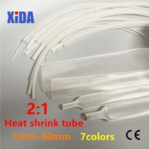 1 미터 2:1 열 수축 튜브 투명한 랩 와이어 키트 판매 커넥터 케이블 슬리브 DIY 수리, 4mm, 클리어