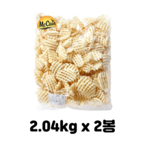 맥케인 와플 프라이/벌집감자/냉동감자 2.04kgx2봉, 2.04kg, 2개