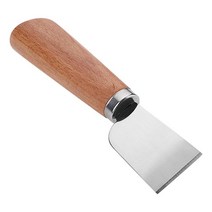 GHSHOP 내구성 있는 가죽 스카이빙 나이프 DIY Leathercraft 절단을 위한 나무 손잡이와 스틸 바디가 있는 가죽 테두리, 갈색 나무 손잡이, 스테인레스 스틸 나무