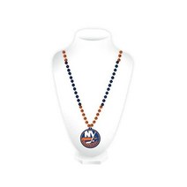 Rico Industries NHL 유니섹스 팀 로고 마디 그라 스타일 비즈, New York Islanders, 3 x 24- _Team Color